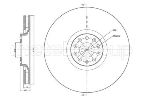 Диск тормозной SEAT EXEO, AUDI (FAW), CIFAM (800705C)