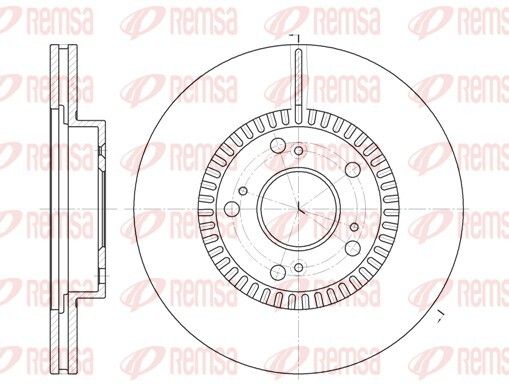Диск гальмівний BYD G6, HONDA CIVIC, REMSA (696210) Диск гальмівний BYD G6, HONDA CIVIC, REMSA (696210)