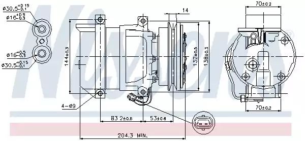 Компрессор кондиціонера NISSENS 89108 Компрессор кондиціонера NISSENS 89108