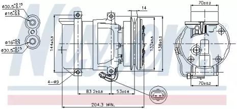 Компрессор кондиціонера NISSENS 89108