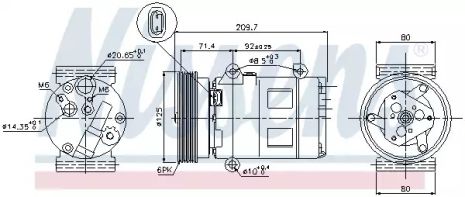 Компрессор, кондиционер 89072 NISSAN RENAULT