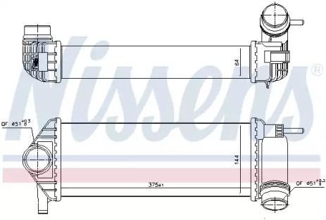 Интеркулер 96308 MERCEDESBENZ RENAULT