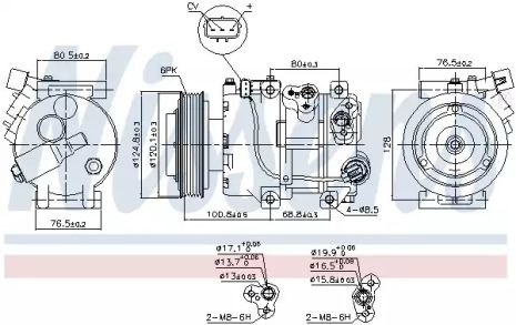 Компрессор, кондиционер 890651 KIA HYUNDAI