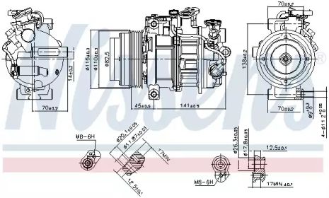 Компрессор, кондиционер 890717 MERCEDESBENZ