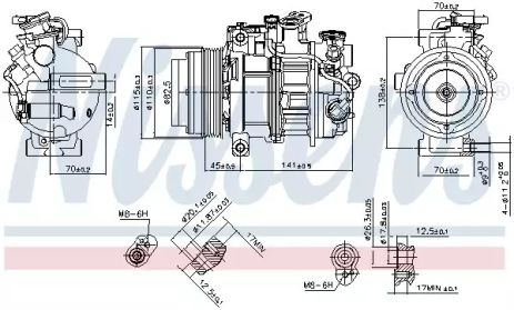 Компрессор, кондиционер 890717 MERCEDESBENZ