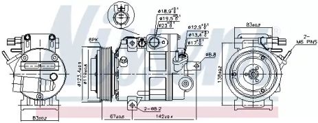 Компрессор, кондиционер 890685 HYUNDAI