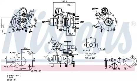 Компрессор, наддув 93139 NISSAN OPEL