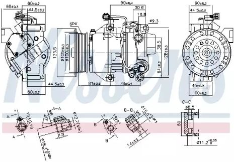 Компрессор, кондиционер 89443 TOYOTA
