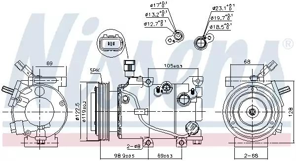 Компрессор, кондиционер 890229 KIA HYUNDAI Компрессор, кондиционер 890229 KIA HYUNDAI