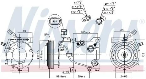 Компрессор, кондиционер 890229 KIA HYUNDAI Компрессор, кондиционер 890229 KIA HYUNDAI