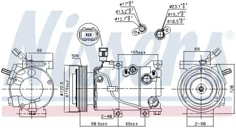 Компрессор, кондиционер 890229 KIA HYUNDAI Компрессор, кондиционер 890229 KIA HYUNDAI