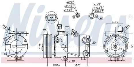 Компрессор, кондиционер 890243 HYUNDAI KIA
