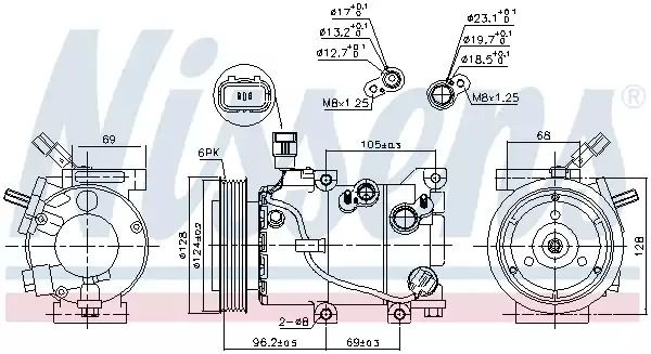 Компрессор, кондиционер 890235 KIA HYUNDAI Компрессор, кондиционер 890235 KIA HYUNDAI
