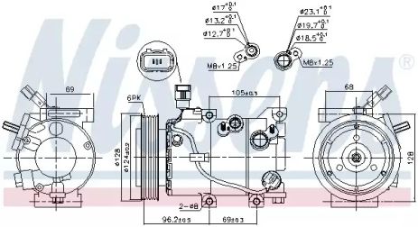 Компрессор, кондиционер 890235 KIA HYUNDAI Компрессор, кондиционер 890235 KIA HYUNDAI