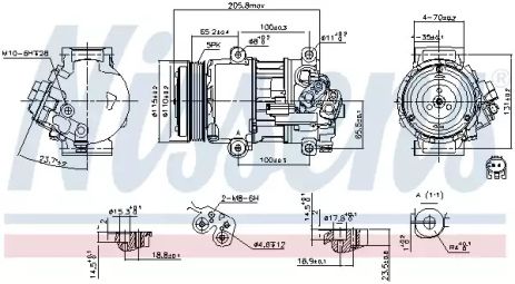 Компрессор, кондиционер, MERCEDES-BENZ B-CLASS, NISSENS (89479) Компрессор, кондиционер, MERCEDES-BENZ B-CLASS, NISSENS (89479)