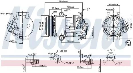 Компрессор, кондиционер, MERCEDES-BENZ B-CLASS, NISSENS (89479) Компрессор, кондиционер, MERCEDES-BENZ B-CLASS, NISSENS (89479)
