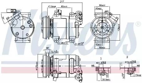 Компрессор, кондиционер 890064 MITSUBISHI
