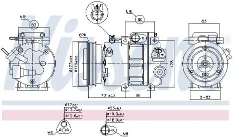 Компрессор, кондиционер 89293 KIA HYUNDAI