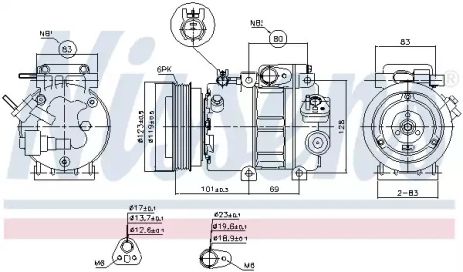 Компрессор, кондиционер 89293 KIA HYUNDAI