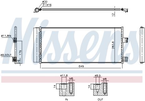 Конденсатор, кондиционер, OPEL CORSA, VAUXHALL CORSA, NISSENS (941237) Конденсатор, кондиционер, OPEL CORSA, VAUXHALL CORSA, NISSENS (941237)