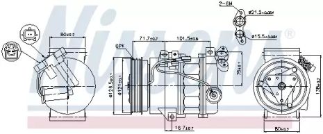 Компрессор, кондиционер 89386 RENAULT