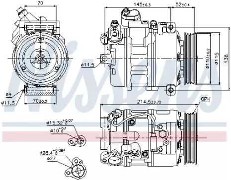 Компрессор, кондиционер 89214 BMW Компрессор, кондиционер 89214 BMW
