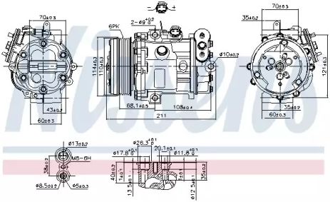 Компрессор, кондиционер 89503 ABARTH OPEL Компрессор, кондиционер 89503 ABARTH OPEL
