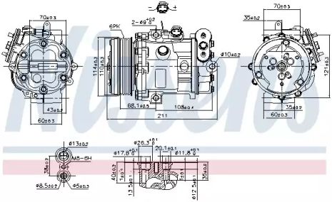 Компрессор, кондиционер 89503 ABARTH OPEL