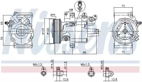 Компрессор, кондиционер 89399 TOYOTA PEUGEOT