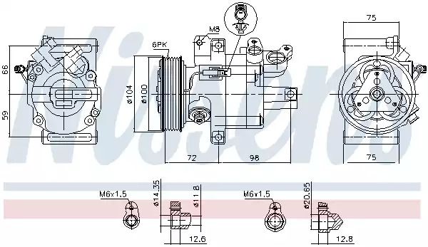 Компрессор, кондиционер 89399 TOYOTA PEUGEOT Компрессор, кондиционер 89399 TOYOTA PEUGEOT
