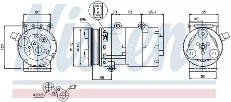 Компрессор, кондиционер 89326 VOLVO FORD Компрессор, кондиционер 89326 VOLVO FORD