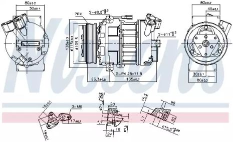 Компрессор кондиционера NISSAN/RENAULT (Nissens)