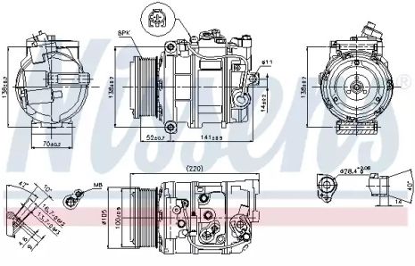 Компрессор, кондиционер 89412 MERCEDESBENZ
