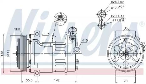 Компрессор, кондиционер 89157 FIAT OPEL Компрессор, кондиционер 89157 FIAT OPEL