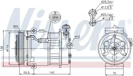 Компрессор, кондиционер 89157 FIAT OPEL Компрессор, кондиционер 89157 FIAT OPEL