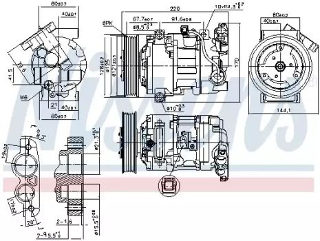 Компрессор, кондиционер 890044 RENAULT