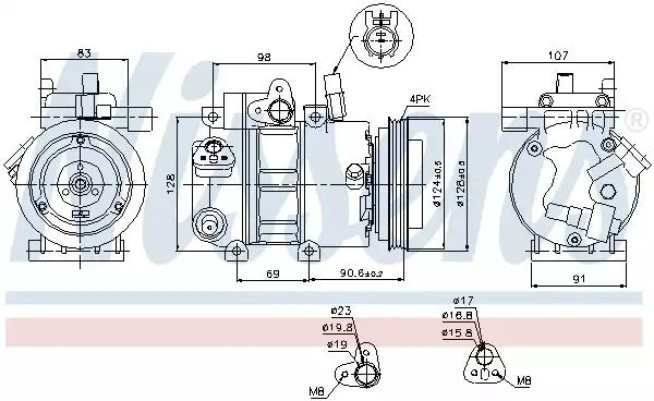 Компрессор, кондиционер 89273 HYUNDAI KIA Компрессор, кондиционер 89273 HYUNDAI KIA