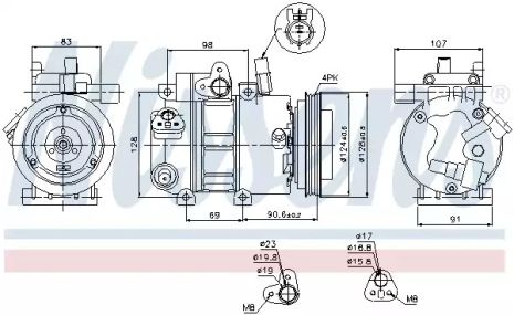 Компрессор, кондиционер 89273 HYUNDAI KIA