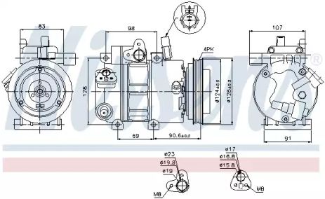 Компрессор, кондиционер 89273 HYUNDAI KIA Компрессор, кондиционер 89273 HYUNDAI KIA