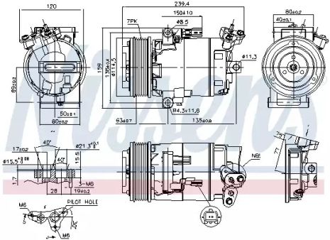 Компрессор, кондиционер 890015 NISSAN RENAULT Компрессор, кондиционер 890015 NISSAN RENAULT
