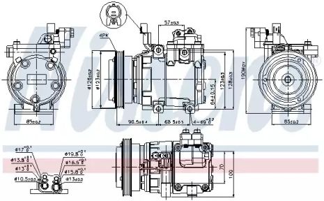 Компрессор, кондиционер 89286 KIA HYUNDAI