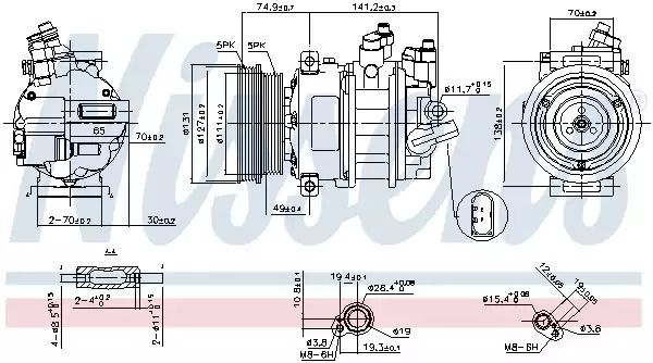 Компрессор кондиционера VOLKSWAGEN JETTA IV (Nissens) Компрессор кондиционера VOLKSWAGEN JETTA IV (Nissens)