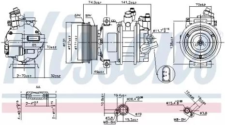 Компрессор кондиционера VOLKSWAGEN JETTA IV (Nissens) Компрессор кондиционера VOLKSWAGEN JETTA IV (Nissens)
