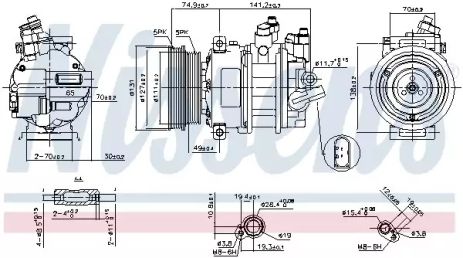 Компрессор кондиционера VOLKSWAGEN JETTA IV (Nissens) Компрессор кондиционера VOLKSWAGEN JETTA IV (Nissens)