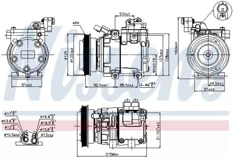 Компрессор, кондиционер 89082 KIA HYUNDAI