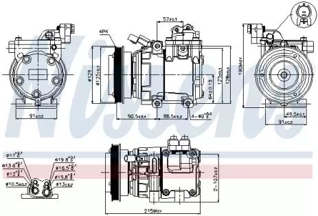 Компрессор, кондиционер 89082 KIA HYUNDAI