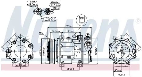 Компрессор, кондиционер 89336 MAZDA FORD