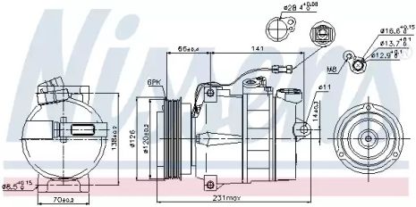 Компрессор, кондиционер 89054 SKODA VW