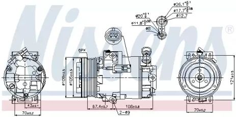 Компрессор, кондиционер 89222 OPEL