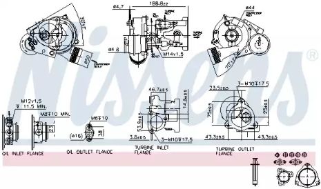 Турбина SKODA SUPERB I (3U) (02-) 1.8 T (пр-во Nissens)